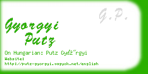 gyorgyi putz business card